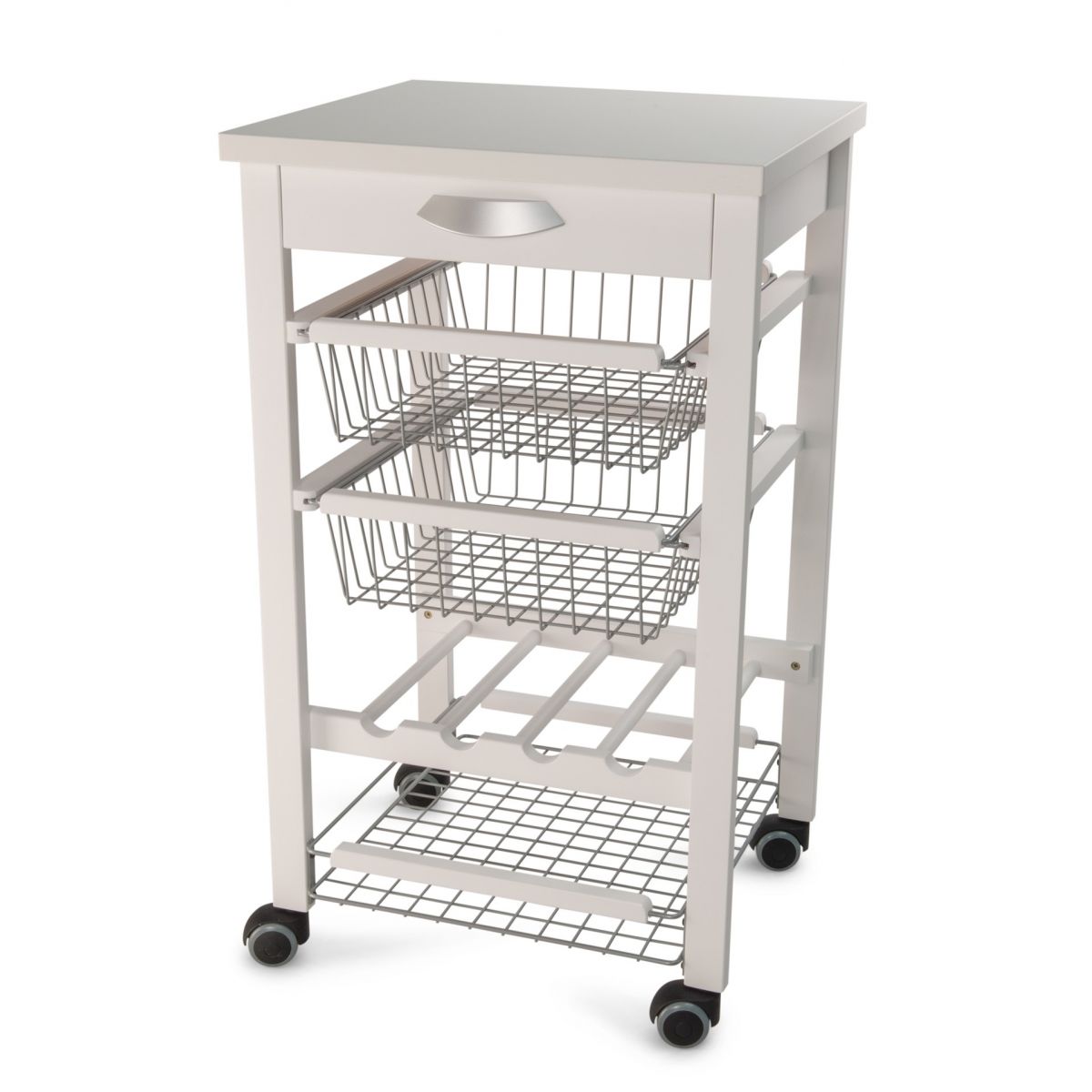 Kitchen trolley in white wood Arturo