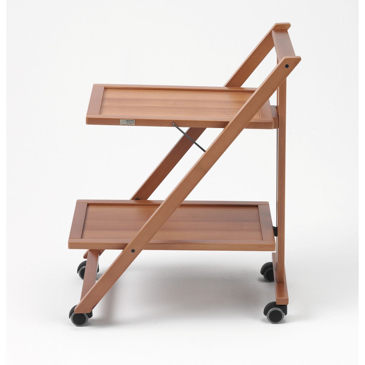 Serving trolley in cherry wood Simpaty