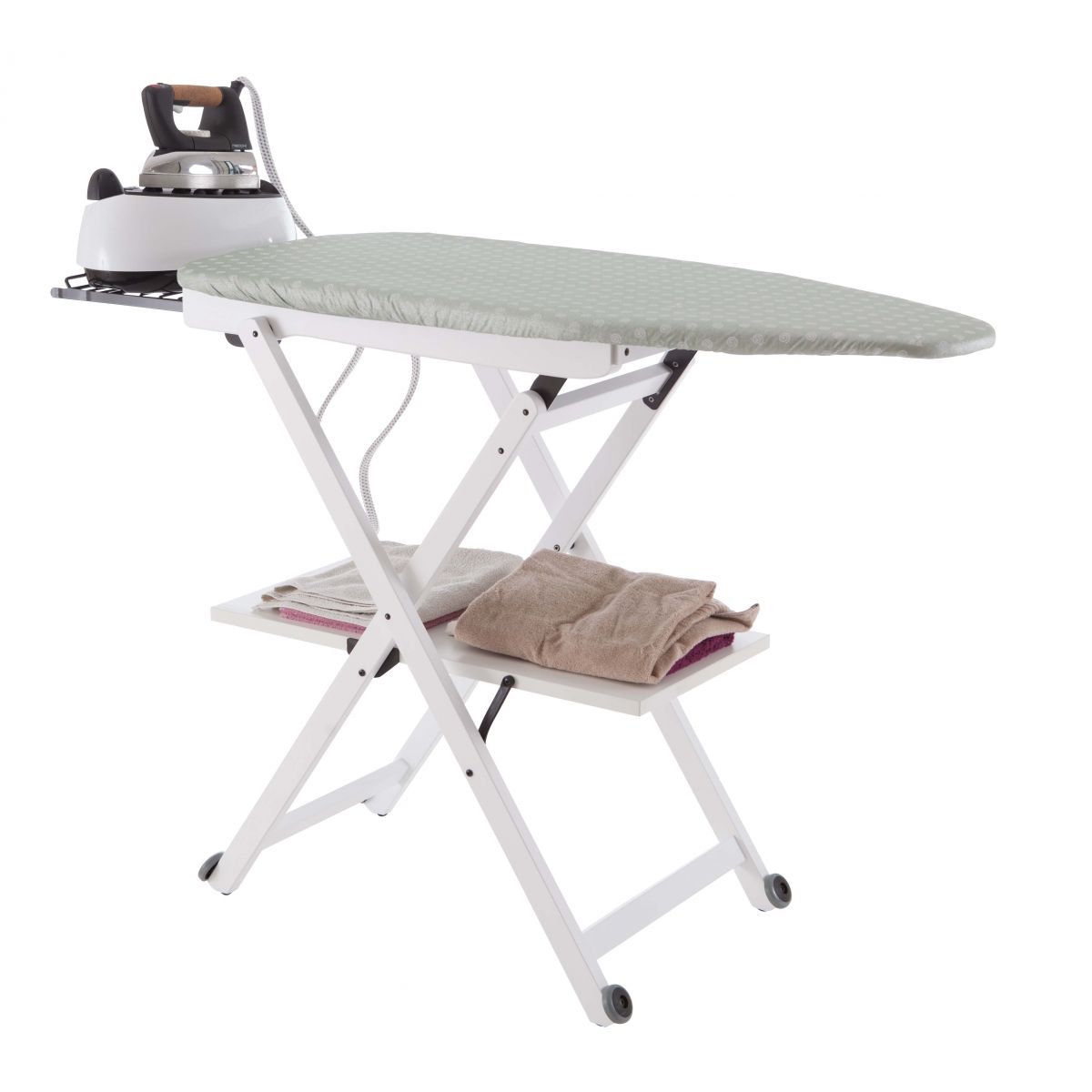 Adjustable ironing board in white wood Arredamenti Italia