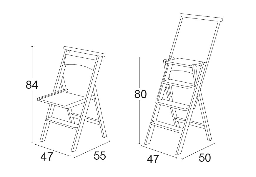 Ladder-chair in cherry wood Eletta | Arredamenti Italia 美品 Ladder-chair in cherry wood Eletta | Arredamenti Italia 美品