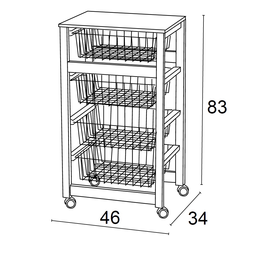 Leogreen Carrello Da Cucina A 5 Livelli 46x27x106 Cm | Scaffale Scorrevole In Metallo Con Ruote E 5 Ganci | Portaoggetti Mobile Per Ufficio E Salotto, Bianco
